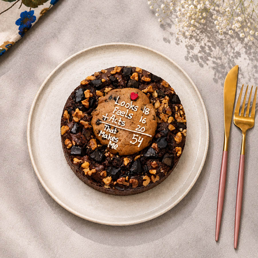 Celebration  - Personalised Message Cake - Classic Chocolate Walnut Dates Cake